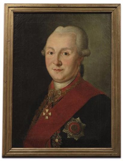 null Ecole russe. Portrait du général-major Ivan Ivanovitch Mickelson (Michelson),...