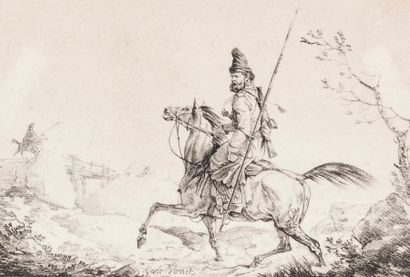 null Godefroy Engelmann, d’après Carle Vernet. Le cosaque à cheval. Paris, vers 1820.

Lithographie...