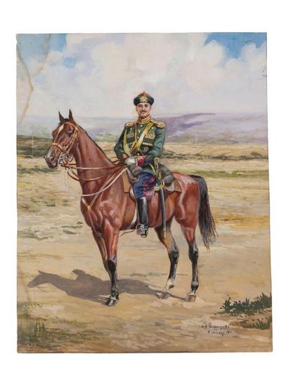 null Efremov. Officier russe à cheval. 2 octobre 1942.

Gouache sur feuille (37,5...