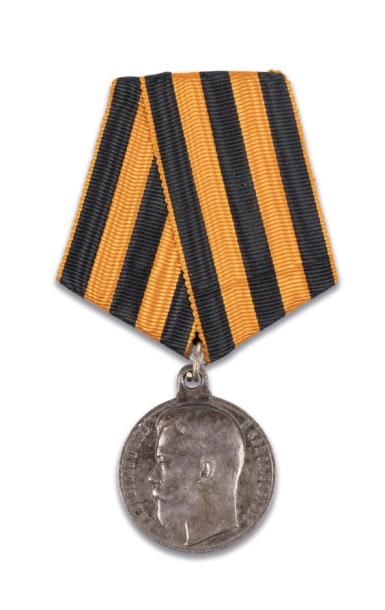 null Médaille de saint Georges, de 4e classe, à l’effigie de l’empereur Nicolas II...