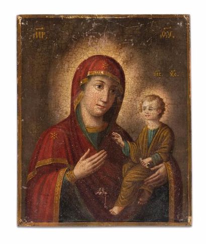 null Icône. La Vierge Iverskaya. Russie, 20 janvier 1839.

Tempera sur bois. 27 x...