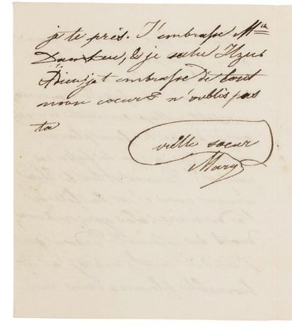 null Grande duchesse Marie Nicolaevna. Lettre autographe signée, en français, à sa...