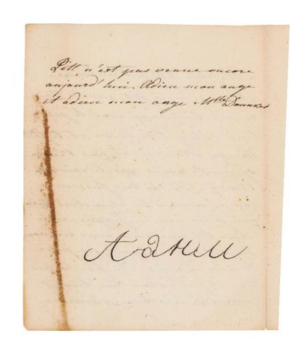 null Grande duchesse Alexandra Nicolaevna. Lettre en français, signée en russe «...