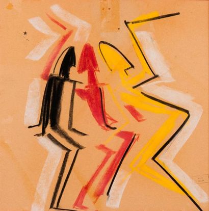 null Paul COLIN (1892-1985) 

Trois personnages

Pastel, cachet d’atelier.

40 x...
