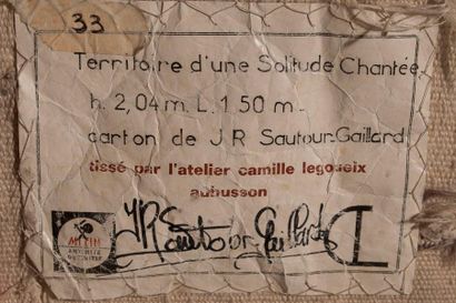 null Jean-René SAUTOUR-GAILLARD (1946-2016) 

Territoire d’une solitude chantée 

Tapisserie...