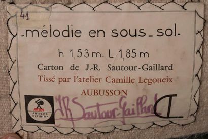 null Jean-René SAUTOUR-GAILLARD (1946-2016)

Mélodie en sous-sol

Tapisserie d’Aubusson,...