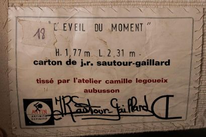 null Jean-René SAUTOUR-GAILLARD (1946-2016) 

L’éveil du moment 

Tapisserie d’Aubusson,...