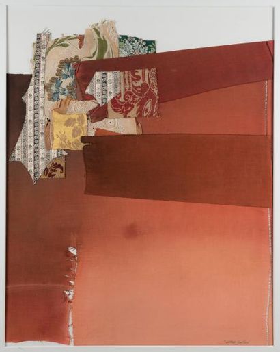 null Jean-René SAUTOUR-GAILLARD (1946-2016) 

Brande 

Collage de textiles peints...