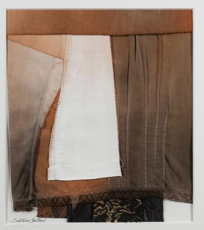 null Jean-René SAUTOUR-GAILLARD (1946-2016) 

Ebènes 

Collage de textiles peints...