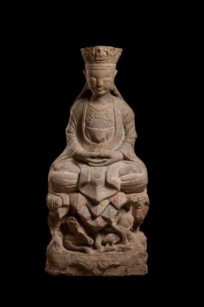 null Chine, dynastie Ming (1368-1644)

Rare forme de Parnashavari / Kwan Yin assis...