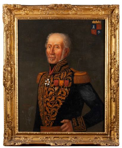 null ECOLE FRANCAISE VERS 1840

Portrait du baron-général SIMMER (1776-1847)

Toile,...