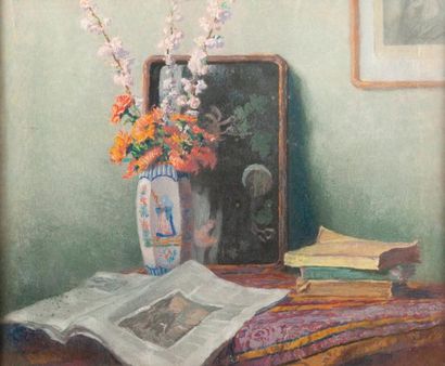 null Jean VYBOUD (1872-1944)

Vase de fleurs et 1-Livres sur la table

Pastel sur...