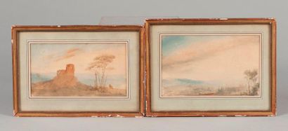 null Entourage de Moreau

Paire de paysages

Gouaches

10,5 x 19 cm - 12 x 19 cm