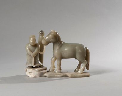 null Chine Dynastie Qing

Statue en jade avec une figure homme et un cheval

H 11,4...