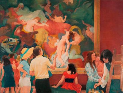 null André Vignole (1920 - 2017)

Au louvre devant Sardanapale

Toile, signée et...