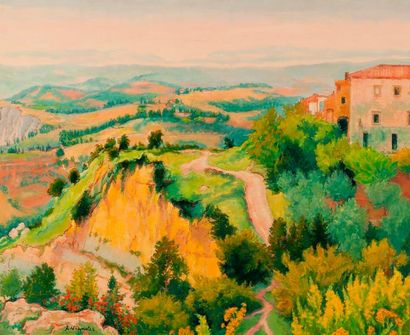 null André Vignole (1920 - 2017)

Environs de Volterra

Toile, signée en bas à gauche.

80...