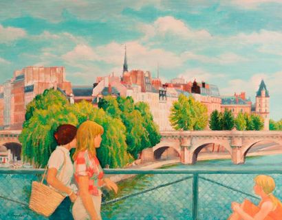 null André Vignole (1920 - 2017)

La Cité et le Pont Neuf

Toile, signée en bas à...