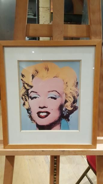 null d'après Andy Warhol Reproduction du portrait de Maryline Monroe. On y joint...