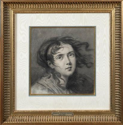 null CHARLES ETIENNE LE GUAY

(SEVRES 1762 – PARIS 1842)

Portrait d’une jeune femme,...