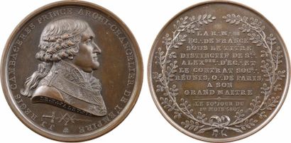 Premier Empire, Cambacérès, grand-maître de la Loge écossaise de France, 1807 Paris...