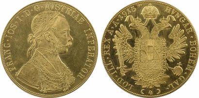 Autriche, François-Joseph Ier, 4 ducats, Refrappe, [1915] Vienne Autriche, François-Joseph...