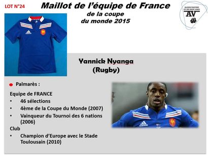 null YANNICK N'YANGA 

RUGBY 

MAILLOT EQUIPE DE FRANCE DE RUGBY 

COUPE DU MONDE...