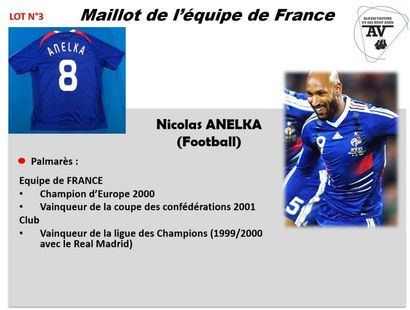 null NICOLAS ANELKA 

FOOT 

MAILLOT EQUIPE DE FRANCE FOOTBALL

MAILLOT DE MATCH...