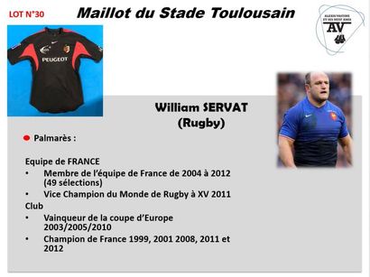null WILLIAM SERVAT 

RUGBY

MAILLOT DU STADE TOULOUSAIN 

MAILLOT DE MATCH
