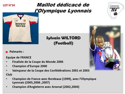 null SYLVAIN WILTORD 

FOOT 

MAILLOT FOOTBALL CLUB DE LYON 

MAILLOT DE MATCH 