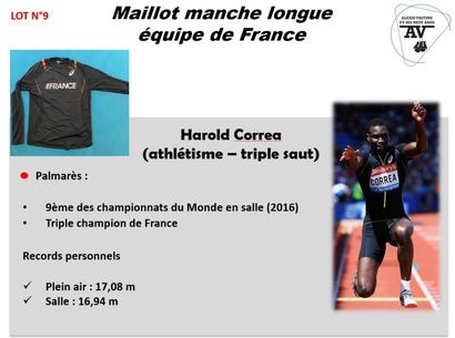 null HAROLD CORREA

ATHLETISME 

MAILLOT MANCHE LONGUE France

CHAMPIONNATS DU MONDE...