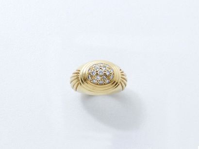 null BOUCHERON ''PARFUM''

Bague jonc godronné en or 750 millièmes, ornée d'un dôme...