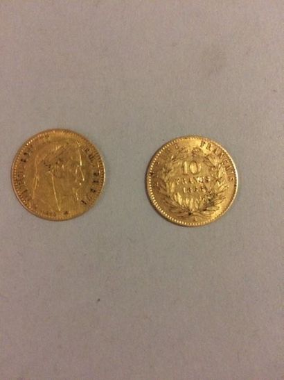 null Deux pièces de 10 francs en or