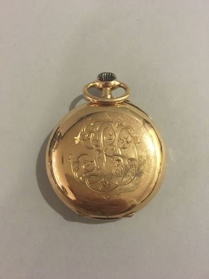null PEPIN & Fils - Petite montre de gousset, le boitier en or jaune gravé d'un

monogramme,...