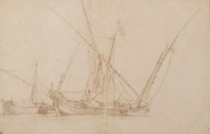 null Ecole HOLLANDAISE du XVIIème siècle

Un navire de guerre et deux chaloupes

Plume...