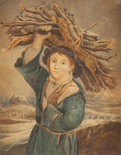 null Gysbert VERBRUGGE

(Leyde 1633 – Delft 1730)

Le petit ramasseur de bois

Aquarelle

46...