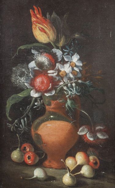 null 4398-23 Lucas FORTE 

(Naples entre 1600 et 1615 – avant 1670) 

Vase de fleurs...
