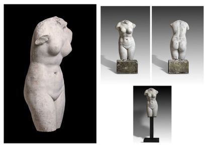 null Torse d’Aphrodite en marbre blanc D'après un modèle hellénistique du IVe-IIIe...