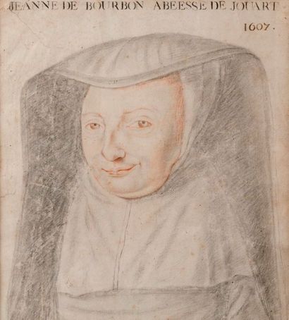 null Ecole FRANCAISE du XIXème Portrait présumé de Jeanne de Bourbon - Montpensier,...