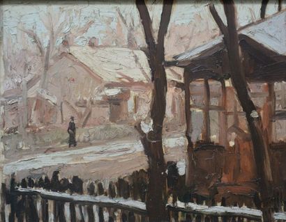 null Theodore PETROFF 

(XIX-XX siècle)

Kharbine au soir d’hiver, 1933

Huile sur...