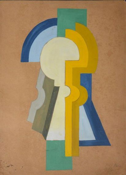 null Franciska CLAUSEN 

(Abenra 1899 – 1986 Abenra)

Composition géométrique, 1927

Gouache...