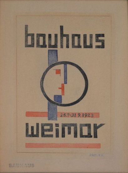 null Peter KELER

(Kiel 1892 – 1982 Weimar)

Bauhaus—Weimar 1923

Pochoir

Signé...