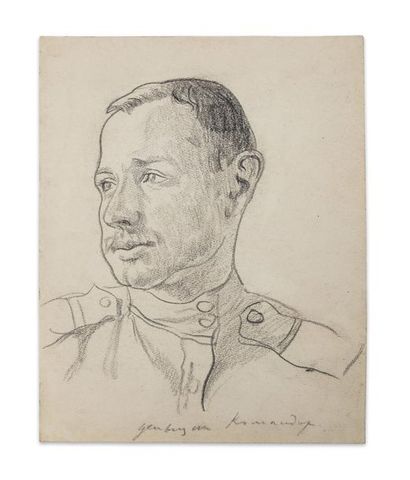 null Léonid Sologoub. Portrait d’un artilleur. [1914-1916].

Crayon sur papier. 21,5...