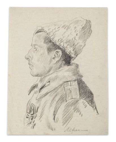 null Léonid Sologoub. Portait de l’artilleur Lejenine. [1914-1916].

Crayons sur...