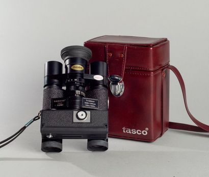 Tasco Curieuse paire de jumelles 7x20 mm couplées à un appareil photo au format 110....