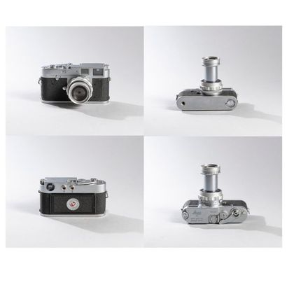 LEICA Leica M1 N° 1074332, 1963.

Objectif Elmar 4/90 mm N° 1522923.

Le M1, fabriqué...