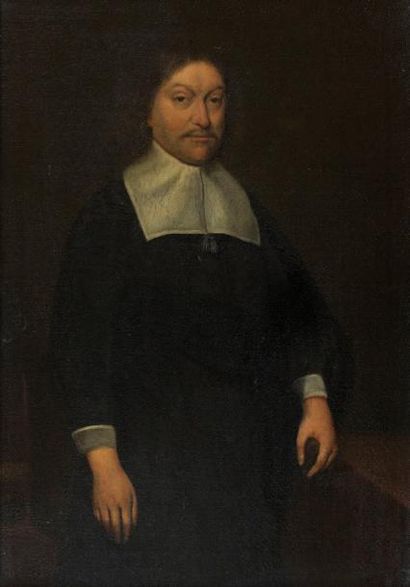Gerard TERBORCH, attribué à (1617 - 1681) Portrait d'homme à la collerette Toile...