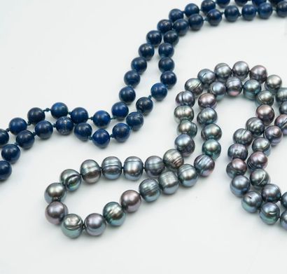 null ANONYME

Lot composé de deux colliers de perles l’un perles de cultures grises,...