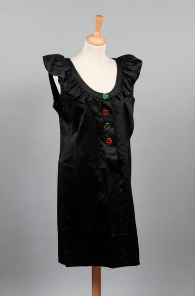 null Yves SAINT LAURENT Rive Gauche

Robe en coton et soie noire, décolleté rond...