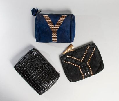 null Yves SAINT LAURENT Rive Gauche

Lot composé de trois pochette à fermeture zippées,...