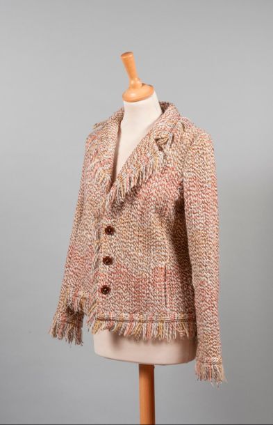 null MISSONI

Veste en lainage chiné dans les tons blanc, rose, marron et jaune,...